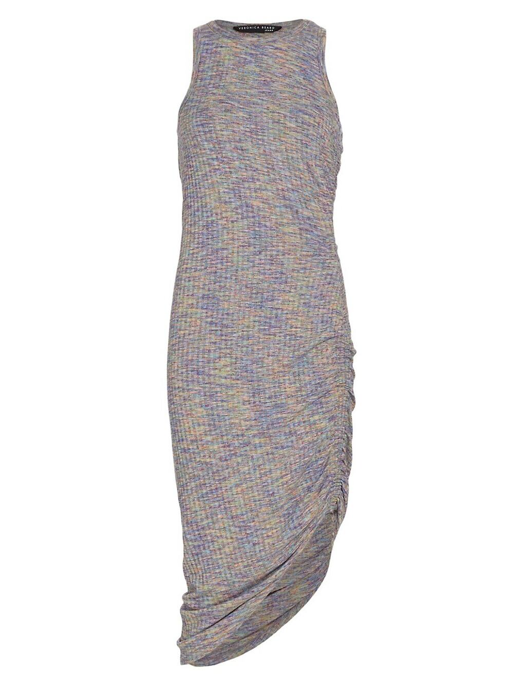 Veronica Beard Ribbed Multicolor Haylee Midi Dress Size S